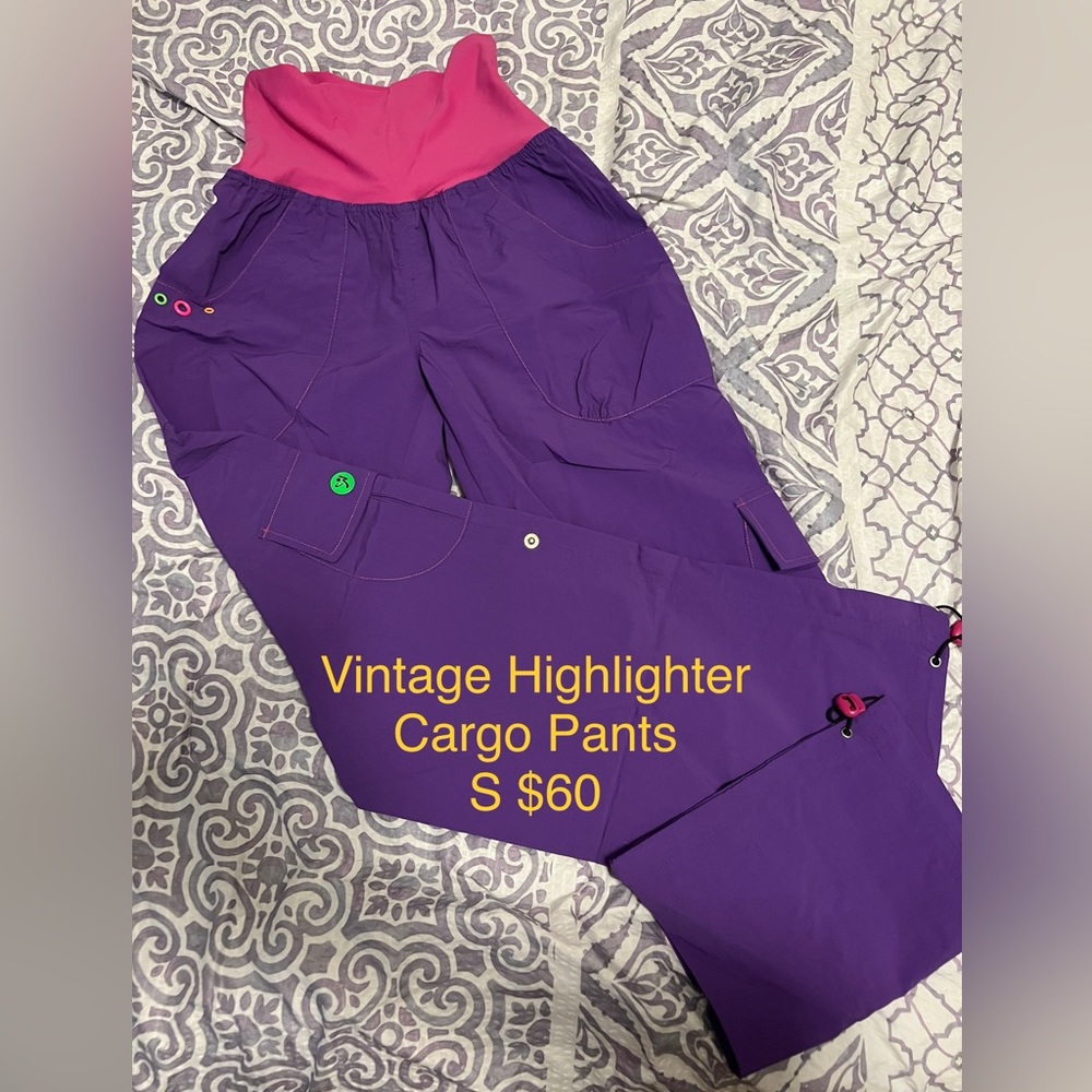 Vintage Zumba®️ Highlighter Cargo Pants